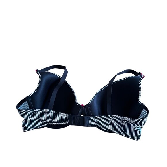 Maidenform Black & White Striped Underwire Push-Up Bra 38C  Adjustable Straps - Picture 2 of 5
